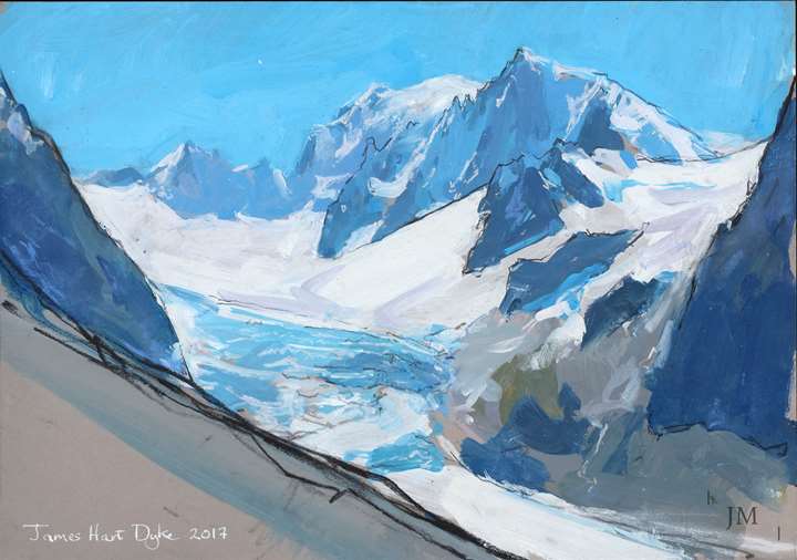 Mont Blanc seen from the Couvercle Hut, Chamonix